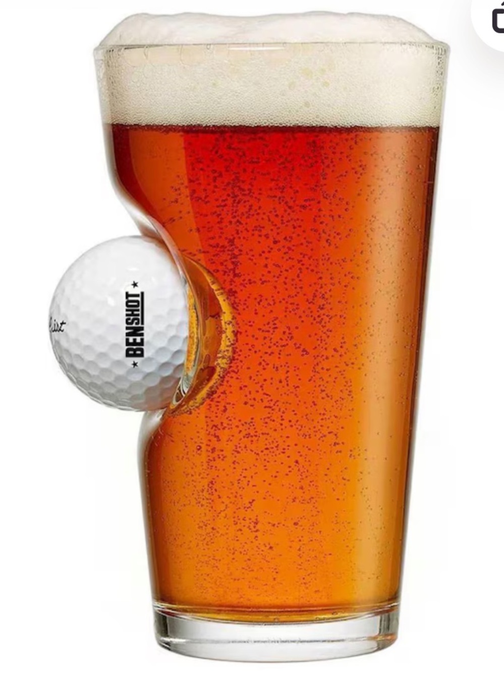 BENSHOT TITLEIST HANDMADE GOLF BALL PINT GLASS #2 16 OZ.